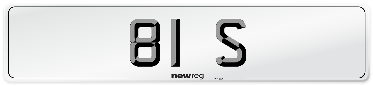 81 S Number Plate from New Reg